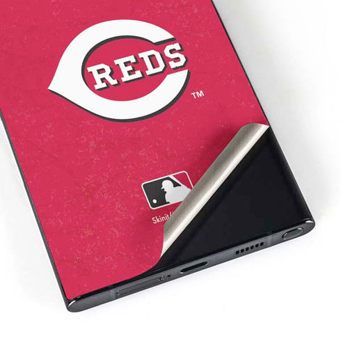 MLB Cincinnati Reds - Solid Distressed Galaxy S24 Ultra Skin