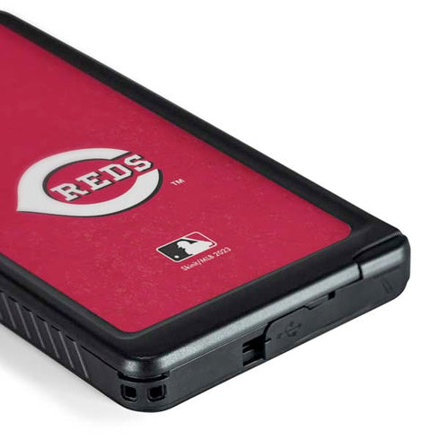 MLB Cincinnati Reds - Solid Distressed Galaxy S24 Ultra Waterproof Case