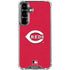 MLB Cincinnati Reds - Solid Distressed Galaxy S26 Clear Case