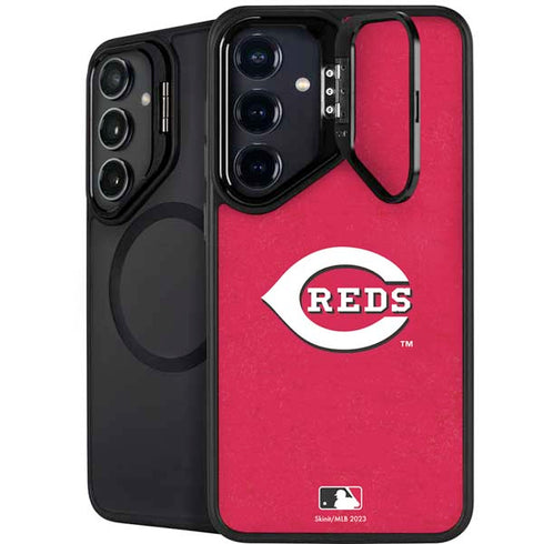 MLB Cincinnati Reds - Solid Distressed Galaxy S26 Kickstand Case
