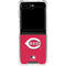 MLB Cincinnati Reds - Solid Distressed Galaxy Z Flip6 Clear Case
