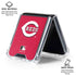 MLB Cincinnati Reds - Solid Distressed Galaxy Z Flip6 Clear Case