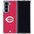 MLB Cincinnati Reds - Solid Distressed Galaxy Z Fold5 5G Clear Case