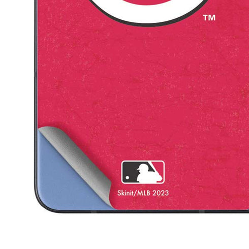 MLB Cincinnati Reds - Solid Distressed Galaxy Z Fold5 5G Skin