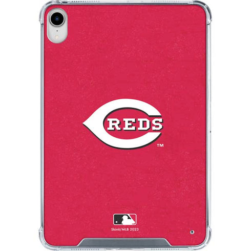 MLB Cincinnati Reds - Solid Distressed iPad 11th Gen (2025) Clear Case