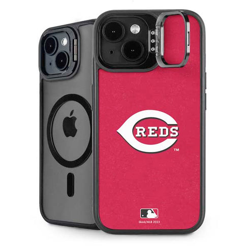 MLB Cincinnati Reds - Solid Distressed iPhone 15 Kickstand Case