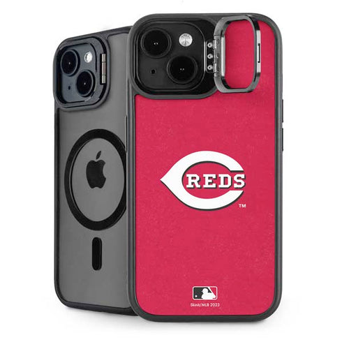 MLB Cincinnati Reds - Solid Distressed iPhone 15 Plus Kickstand Case