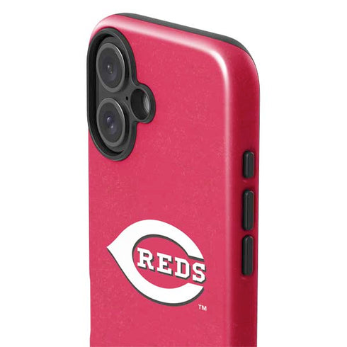 MLB Cincinnati Reds - Solid Distressed iPhone 16 Impact Case