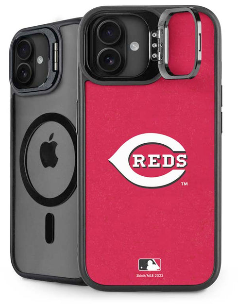 MLB Cincinnati Reds - Solid Distressed iPhone 16 Kickstand Case