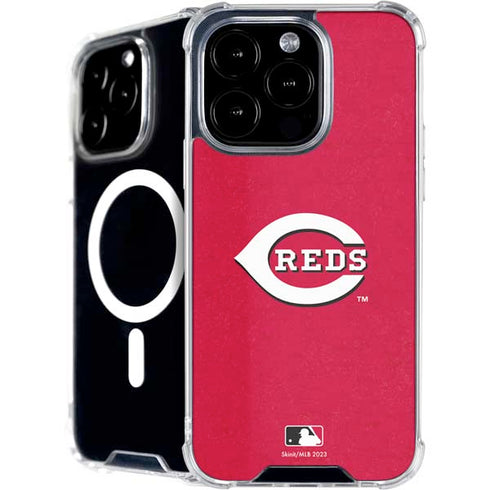 MLB Cincinnati Reds - Solid Distressed iPhone 16 Pro MagSafe Case