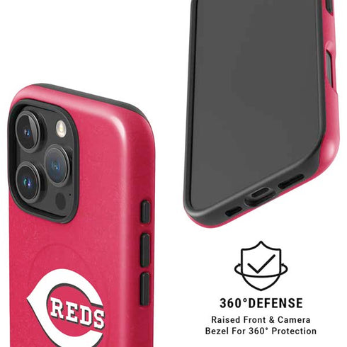 MLB Cincinnati Reds - Solid Distressed iPhone 16 Pro Magsafe Impact Case