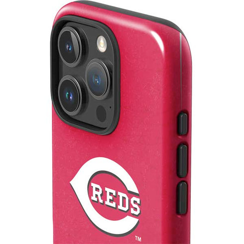 MLB Cincinnati Reds - Solid Distressed iPhone 16 Pro Max Impact Case