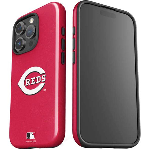 MLB Cincinnati Reds - Solid Distressed iPhone 16 Pro Max Impact Case