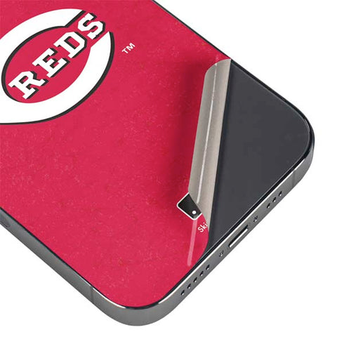 MLB Cincinnati Reds - Solid Distressed iPhone 16 Pro Max Skin