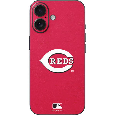 MLB Cincinnati Reds - Solid Distressed iPhone 16 Skin