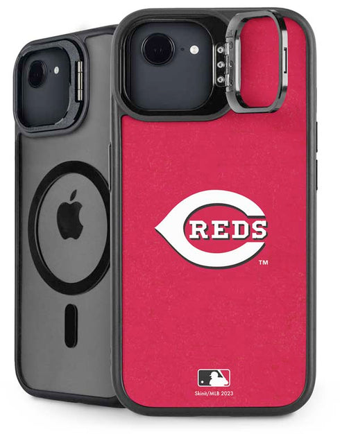 MLB Cincinnati Reds - Solid Distressed iPhone 16e Kickstand Case