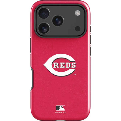 MLB Cincinnati Reds - Solid Distressed iPhone 18 Pro Impact Case