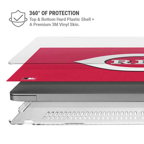 MLB Cincinnati Reds - Solid Distressed MacBook Pro 14in (2021-24) Case plus Skin