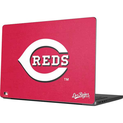 MLB Cincinnati Reds - Solid Distressed Apple MacBook Pro 14-inch Skin