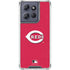 MLB Cincinnati Reds - Solid Distressed Moto G 5G (2025) Clear Case