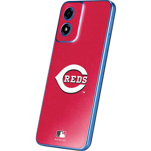 MLB Cincinnati Reds - Solid Distressed Moto G Play 4G (2024) Skin