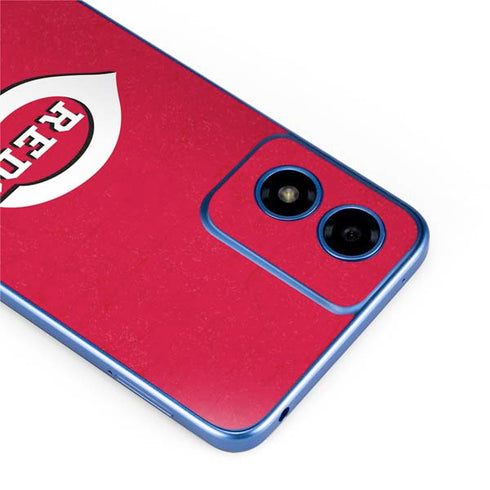 MLB Cincinnati Reds - Solid Distressed Moto G Play 4G (2024) Skin
