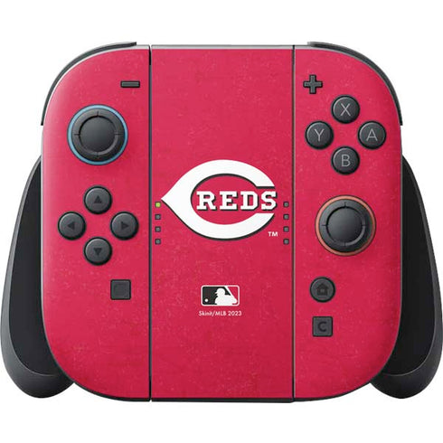MLB Cincinnati Reds - Solid Distressed Nintendo Skins