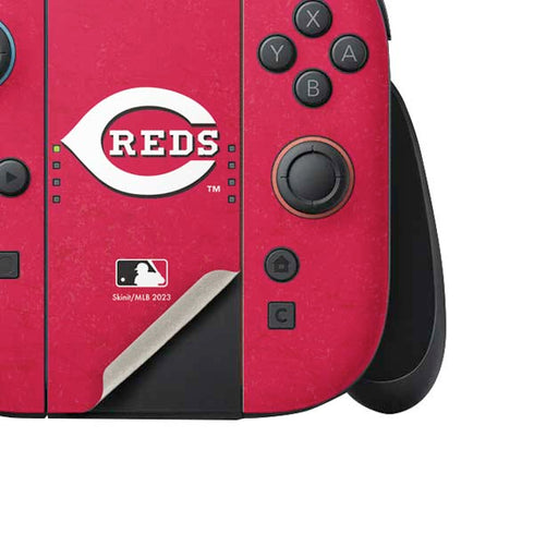 MLB Cincinnati Reds - Solid Distressed Nintendo Switch 2 (2025) Joy-Con Controller Skin