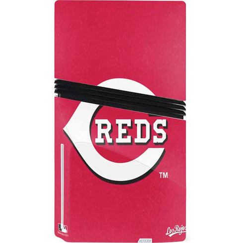 MLB Cincinnati Reds - Solid Distressed PS5 Pro Disk Console Skin