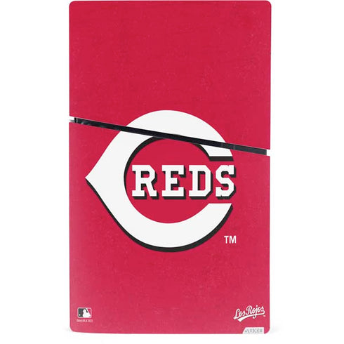 MLB Cincinnati Reds - Solid Distressed PS5 Slim Digital Edition Console Skin