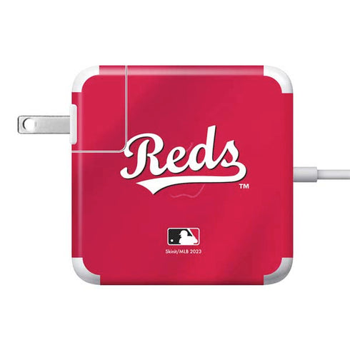 MLB Cincinnati Reds Alternate/Away Jersey 85W Power Adapter (15 and 17 inch MacBook Pro Charger) Skin