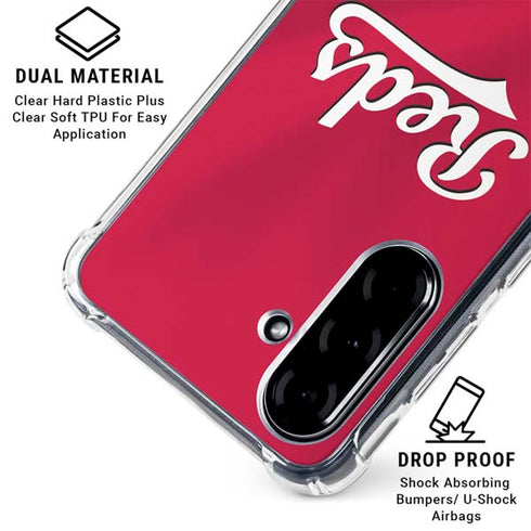 MLB Cincinnati Reds Alternate/Away Jersey Galaxy A36 5G Clear Case