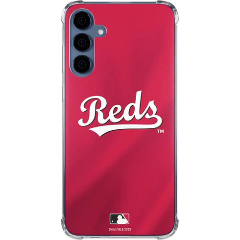 MLB Cincinnati Reds Alternate/Away Jersey Galaxy A55 5G Clear Case
