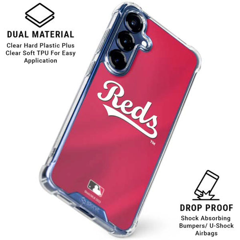 MLB Cincinnati Reds Alternate/Away Jersey Galaxy S25 Clear Case