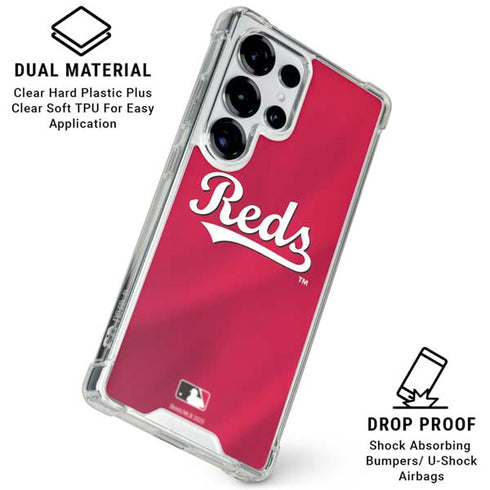 MLB Cincinnati Reds Alternate/Away Jersey Galaxy S26 Ultra Clear Case
