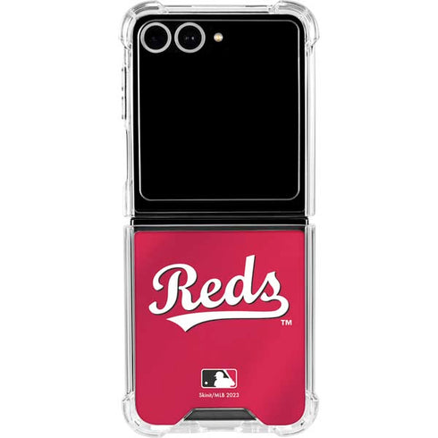 MLB Cincinnati Reds Alternate/Away Jersey Galaxy Z Flip7 Clear Case