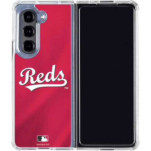 MLB Cincinnati Reds Alternate/Away Jersey Galaxy Z Fold5 5G Clear Case