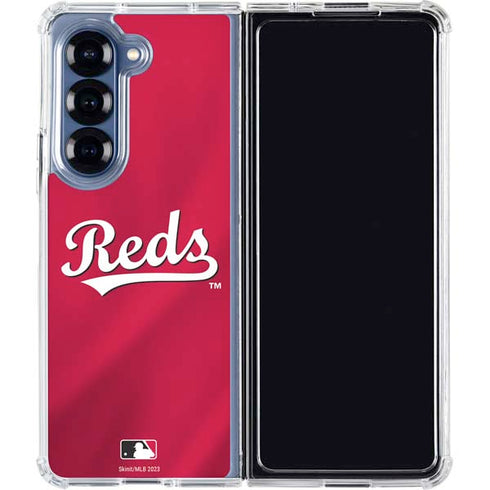MLB Cincinnati Reds Alternate/Away Jersey Galaxy Z Fold6 Clear Case
