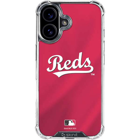 MLB Cincinnati Reds Alternate/Away Jersey iPhone 16 Clear Case