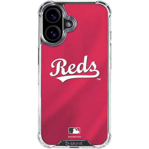 MLB Cincinnati Reds Alternate/Away Jersey iPhone 16 Plus Clear Case