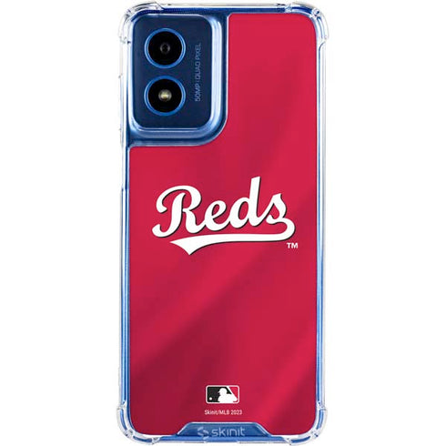 MLB Cincinnati Reds Alternate/Away Jersey Moto G 5G (2024) Clear Case