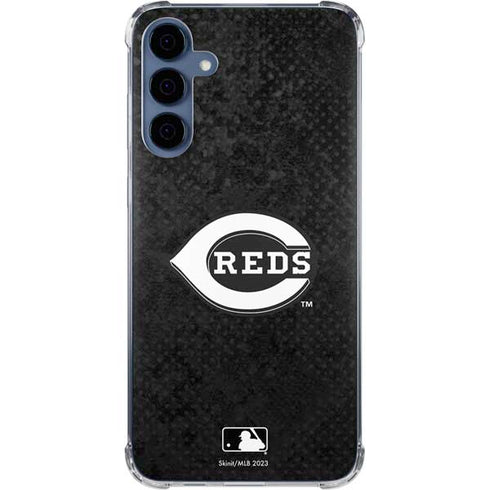MLB Cincinnati Reds Dark Wash Galaxy A35 5G Clear Case