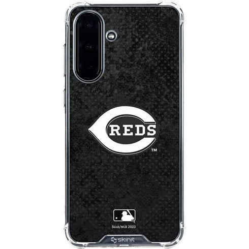 MLB Cincinnati Reds Dark Wash Galaxy A36 5G Clear Case