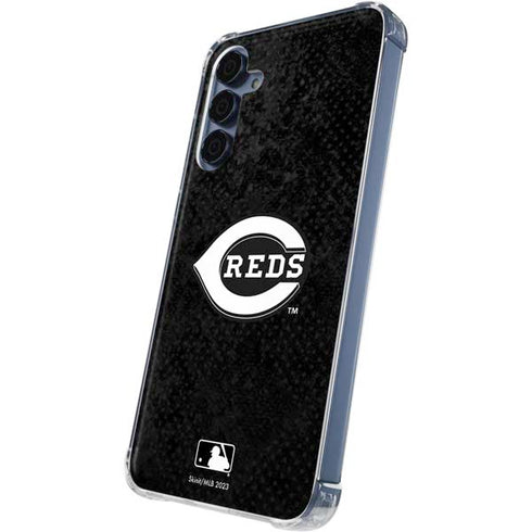 MLB Cincinnati Reds Dark Wash Galaxy A55 5G Clear Case