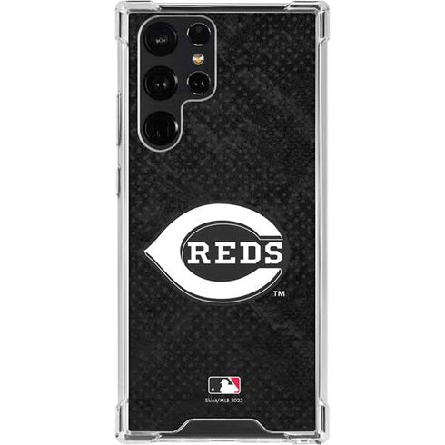 MLB Cincinnati Reds Dark Wash Galaxy S23 Ultra Clear Case