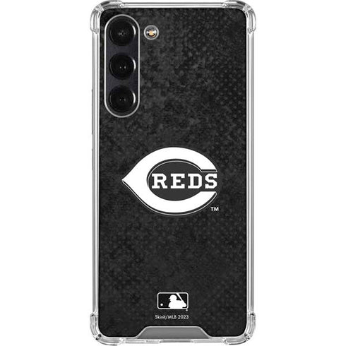 MLB Cincinnati Reds Dark Wash Galaxy S24 FE Clear Case