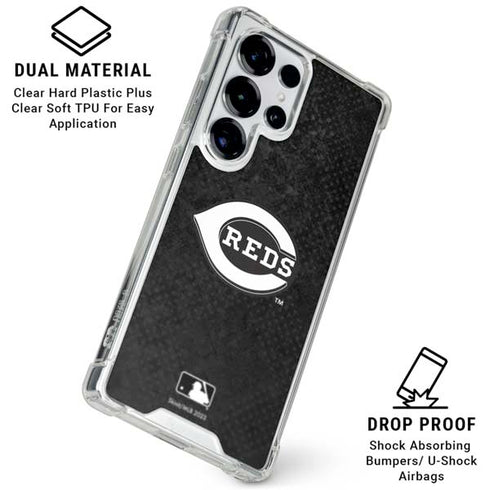 MLB Cincinnati Reds Dark Wash Galaxy S25 Ultra Clear Case