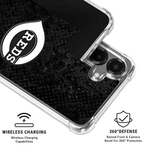 MLB Cincinnati Reds Dark Wash Galaxy S26 Plus Clear Case