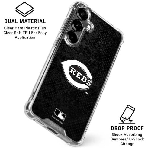 MLB Cincinnati Reds Dark Wash Galaxy S26 Plus Clear Case