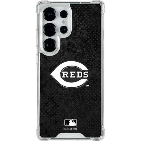 MLB Cincinnati Reds Dark Wash Galaxy S26 Ultra Clear Case